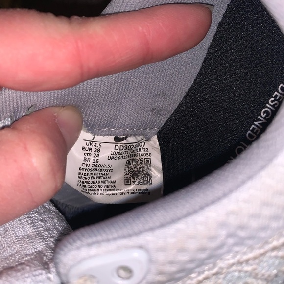 Nike FlyKnit 3 React Infinity Run Street Running Shoes Mint Pure Platinum Foam 7 - Picture 10 of 12